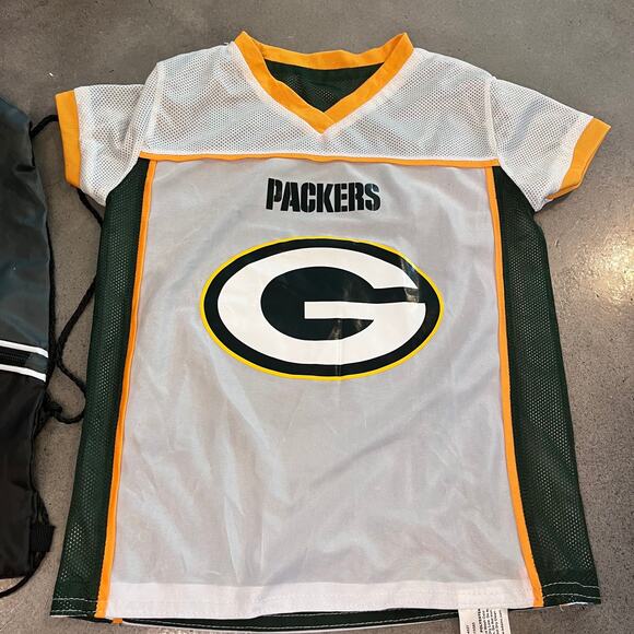 NFL Greenbay Packers Football Jersey drawstring backpack boys Youth Small bundle - Picture 3 of 6